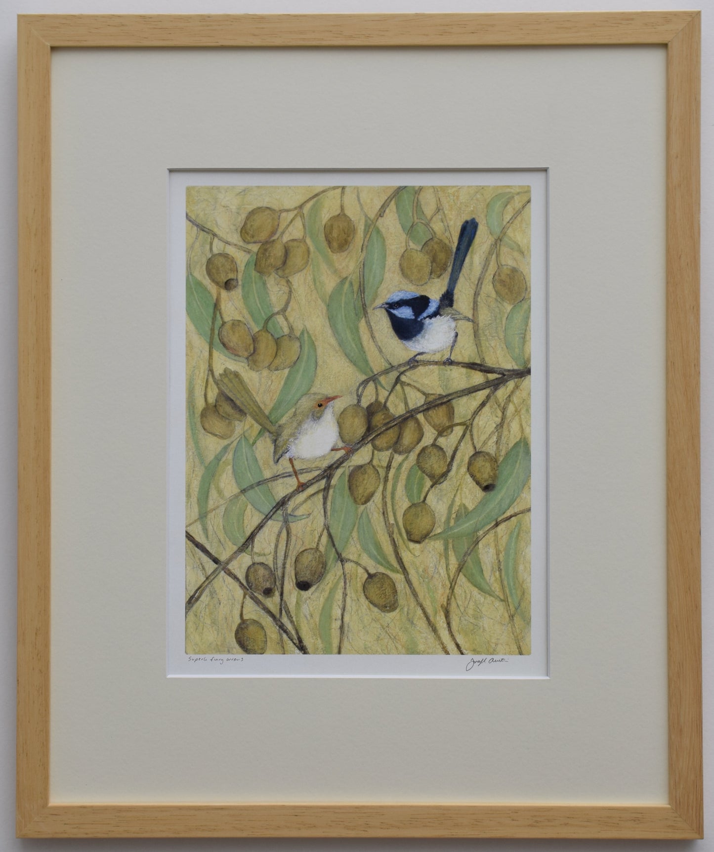 Clear-timber varnished frame.